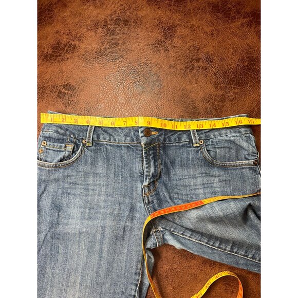 Seven7 Womens Low Rise  Bootcut Jeans Size 32 Light Wash Denim Y2k - Picture 8 of 9